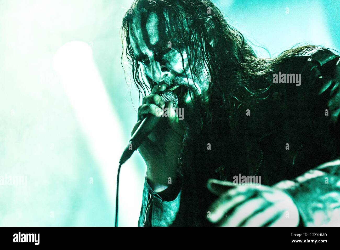 Oslo, Norvegia. 12 giugno 2021. La band norvegese di black metal Gaahls Wyrd esegue un concerto dal vivo al Sentrum Scene di Oslo. Qui il vocalist Gaahl è visto dal vivo sul palco. (Photo Credit: Gonzales Photo/Alamy Live News Foto Stock