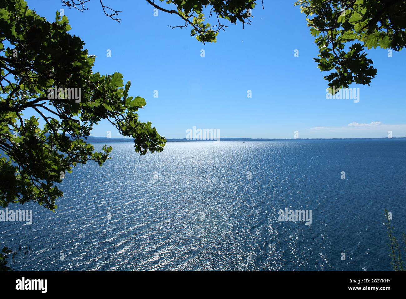 Bellissima vista sul Lago di Garda Foto Stock