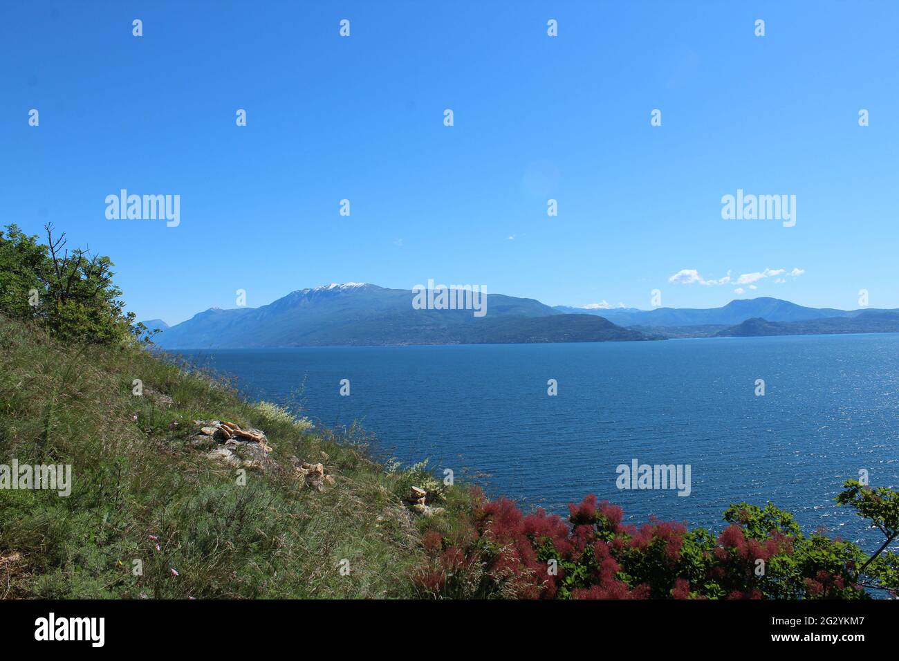 Bellissima vista sul Lago di Garda Foto Stock