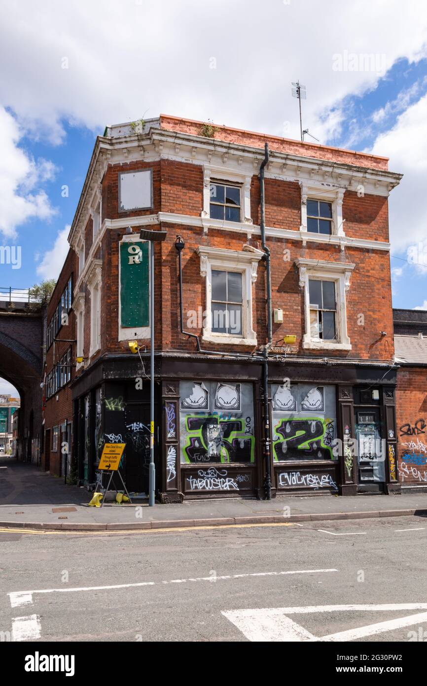 Old o'Reilly's pub, shutdown and Abandoned, Digbeth, Biormingham, UK Foto Stock