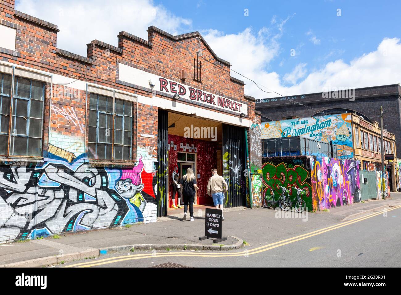 Red Brick Market, Digbeth, Birmingham Regno Unito 2021 Foto Stock