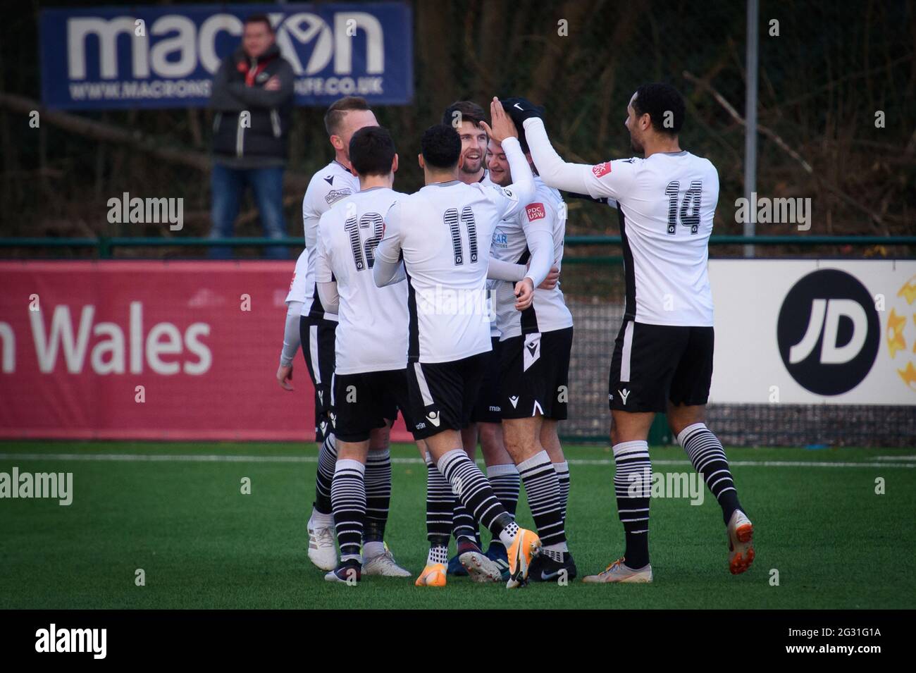 Pontypridd, Galles 12 dicembre 2020. Nathaniel MG Cup Round One match tra Pontypridd Town e Cwmbran Celtic. Foto Stock