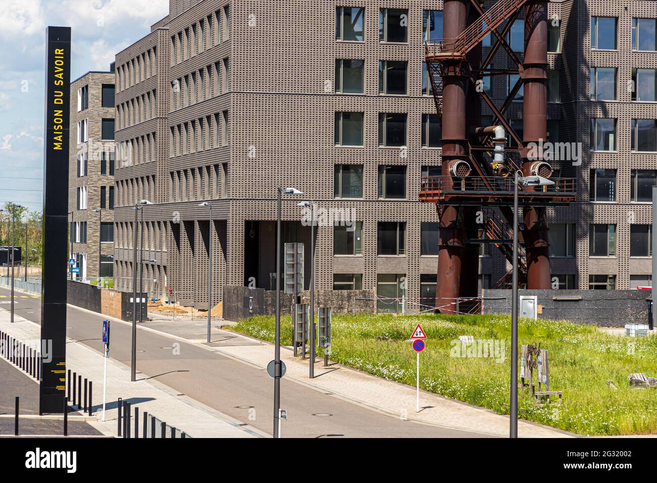 Belval Campus dell'Università di Lussemburgo a Esch-sur-Alzette, Lussemburgo. Casa della conoscenza Foto Stock