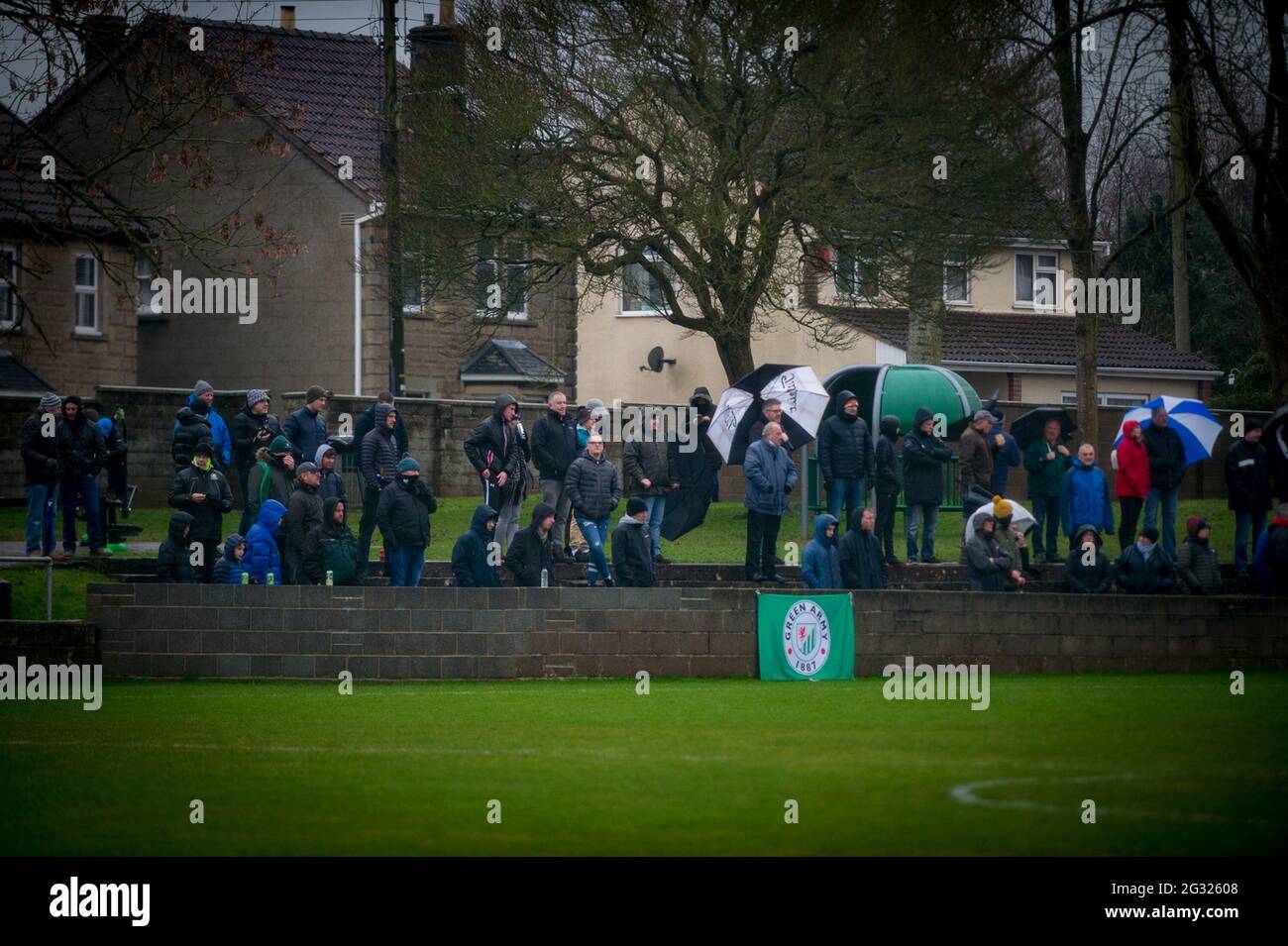 Midsomer Norton, Somerset, Inghilterra 26 dicembre 2020. Toolstation Western League Division uno partita tra Welton Rover e Radstock Town. Foto Stock