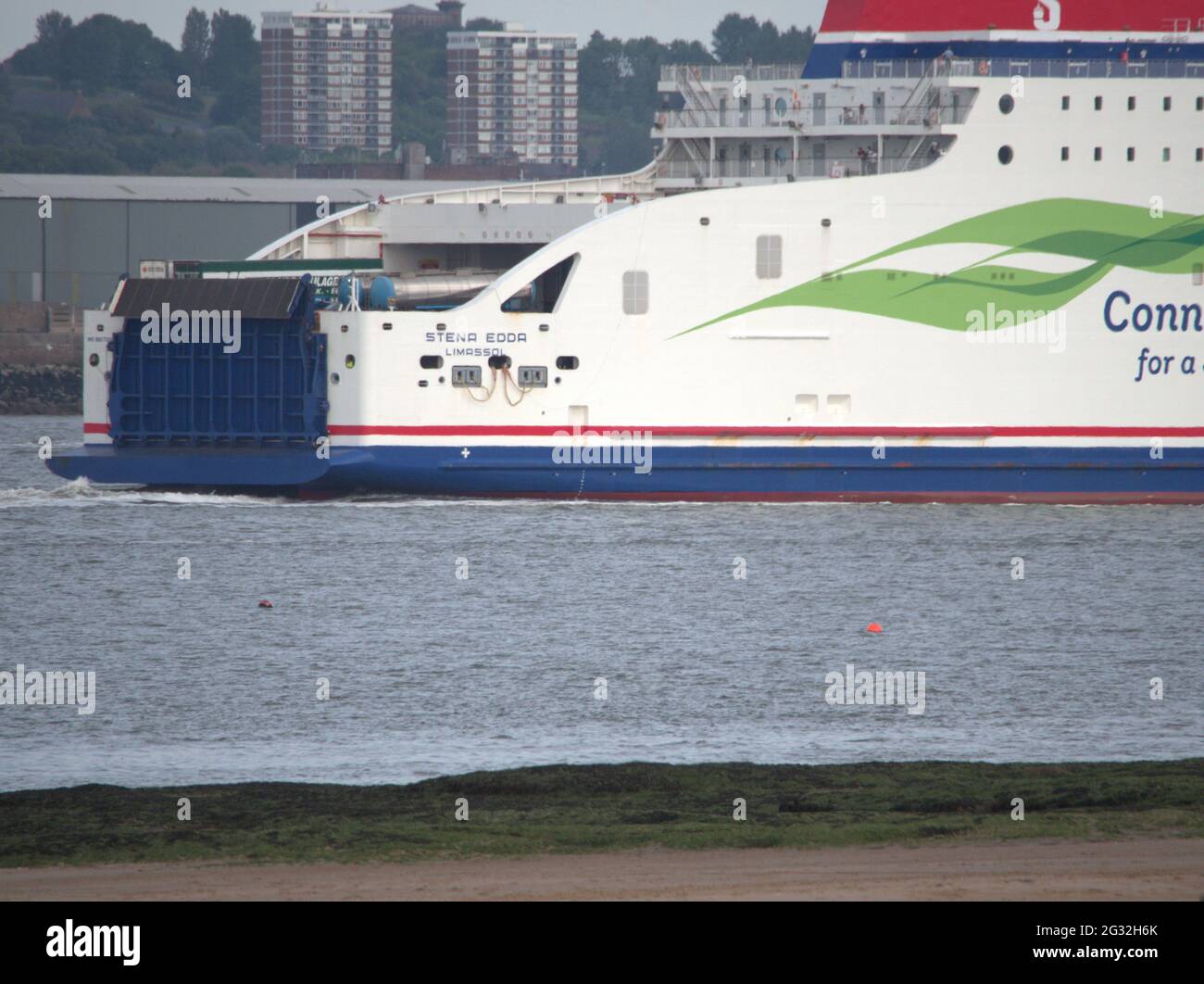 Norbank, una nave roll-on, che proviene e ritorna a Dublino, gestita da P&o European Ferries (Mare d'Irlanda). Linea Stena Foto Stock