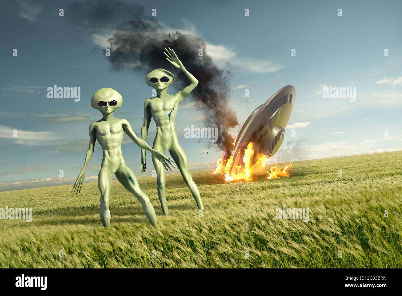 Alieni verdi immagini e fotografie stock ad alta risoluzione - Alamy