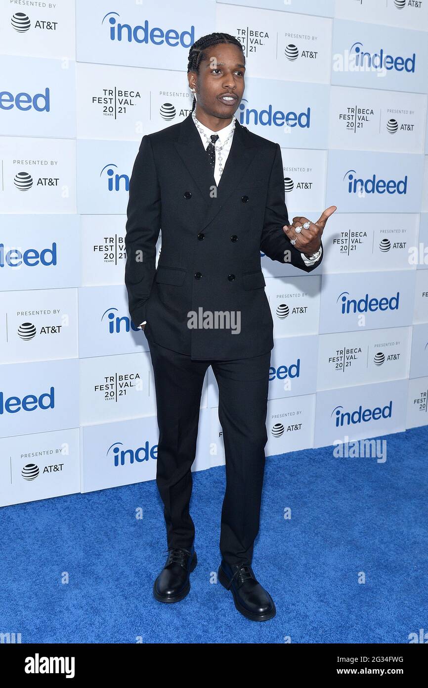 New York, Stati Uniti. 13 giugno 2021. Rocky partecipa alla prima "Stockholm Syndrome" durante il Tribeca Film Festival 2021 al Battery Park di New York, NY, 13 giugno 2021. (Foto di Anthony Behar/Sipa USA) Credit: Sipa USA/Alamy Live News Foto Stock