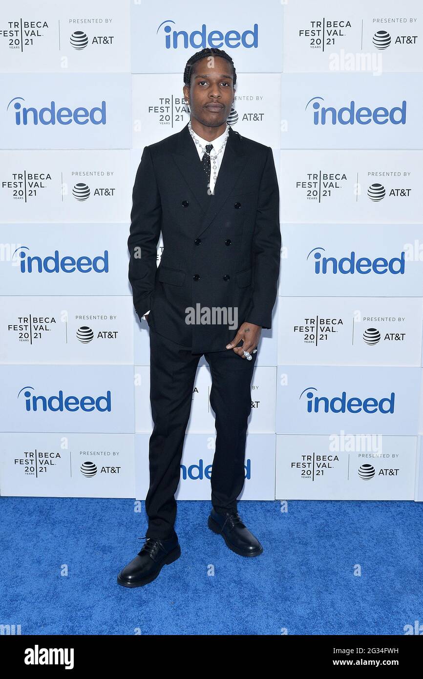 New York, Stati Uniti. 13 giugno 2021. Rocky partecipa alla prima "Stockholm Syndrome" durante il Tribeca Film Festival 2021 al Battery Park di New York, NY, 13 giugno 2021. (Foto di Anthony Behar/Sipa USA) Credit: Sipa USA/Alamy Live News Foto Stock