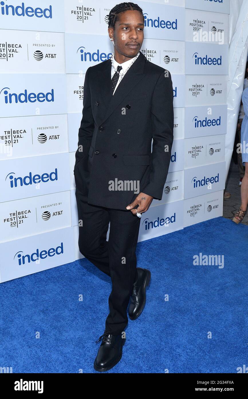 New York, Stati Uniti. 13 giugno 2021. Rocky partecipa alla prima "Stockholm Syndrome" durante il Tribeca Film Festival 2021 al Battery Park di New York, NY, 13 giugno 2021. (Foto di Anthony Behar/Sipa USA) Credit: Sipa USA/Alamy Live News Foto Stock