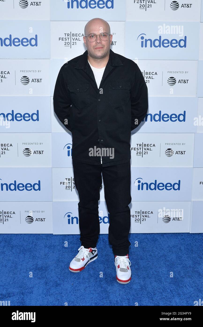 New York, Stati Uniti. 13 giugno 2021. Matthew Perniciaro partecipa alla prima "sindrome di Stoccolma" durante il Tribeca Film Festival 2021 al Battery Park di New York, NY, 13 giugno 2021. (Foto di Anthony Behar/Sipa USA) Credit: Sipa USA/Alamy Live News Foto Stock
