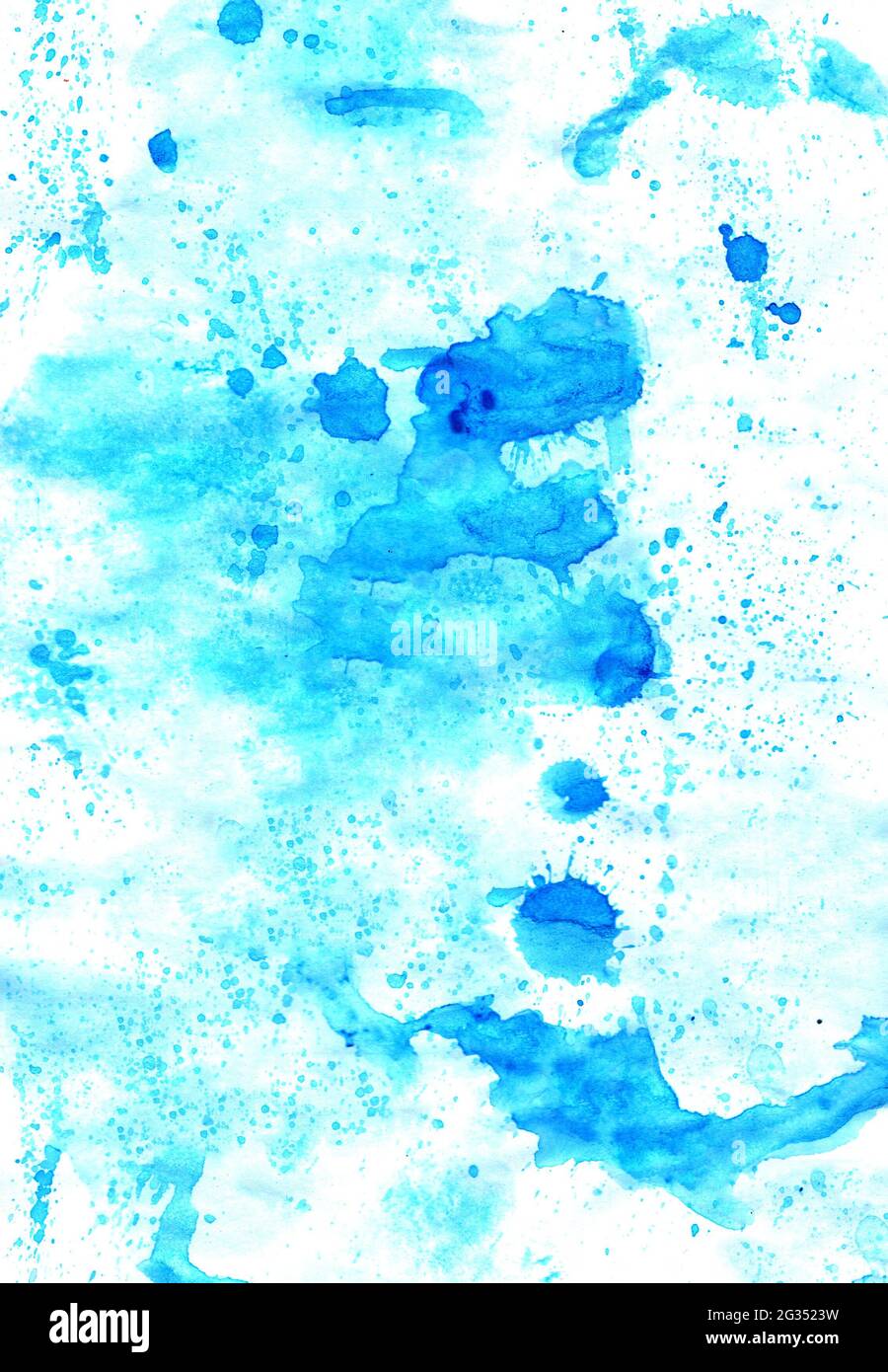 Acquerello fantasia blu dipinto a mano la texture per la progettazione Foto Stock