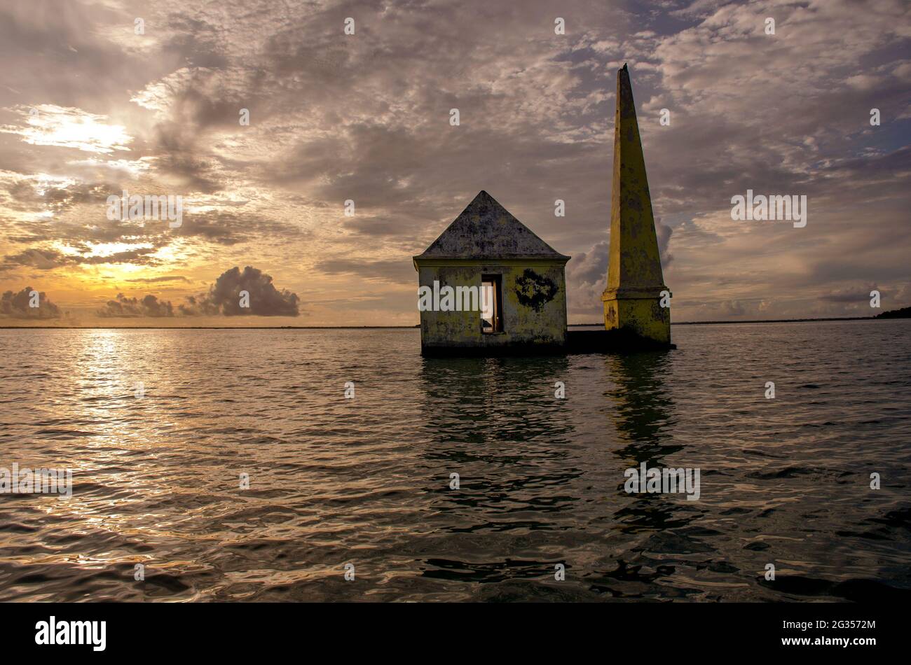 Dawn a Breakfast Island Rambha Odisha India Foto Stock