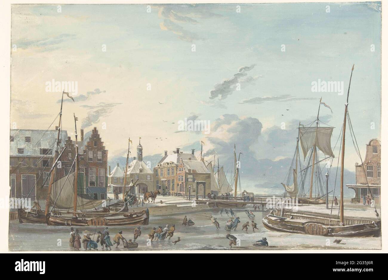 Museo olandese artefatto pittura illustrazione raffigurante colorato vintage arte illustrazione olio pittura ritratto vittoriano Foto Stock