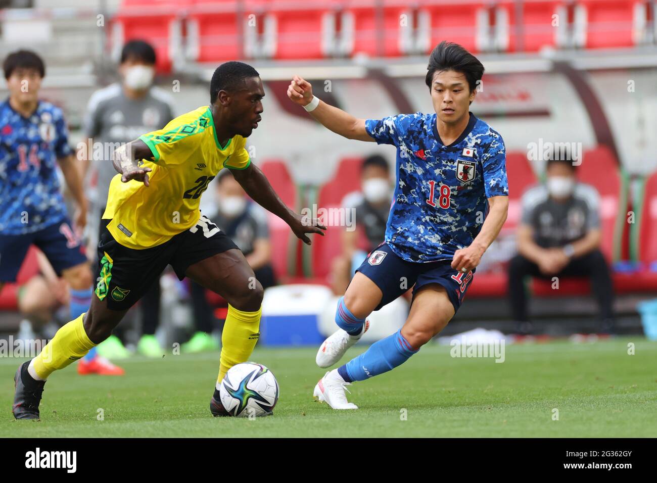 Stadio Toyata, Aichi, Giappone. 12 giugno 2021. Daichi Hayashi (JPN), 12 GIUGNO 2021 - Calcio/Calcio : International friendly Match between U-24 Japan 4-0 Giamaica at Toyata Stadium, Aichi, Giappone. Credit: YUTAKA/AFLO SPORT/Alamy Live News Foto Stock