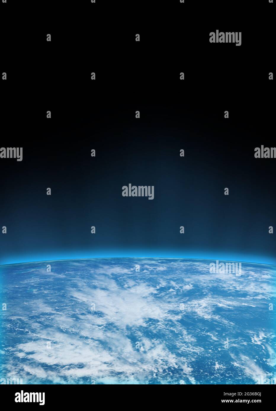 Terra vista dallo spazio - rendering 3d Foto Stock
