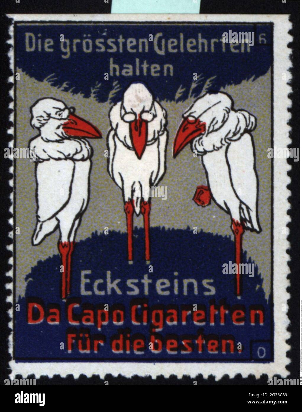 Pubblicità, francobolli, tabacchi, sigarette 'da Capo', 'Eckstein', CIRCA 1910, INFORMAZIONI-DI-AUTORIZZAZIONE-DIRITTI-AGGIUNTIVI-NON-DISPONIBILI Foto Stock