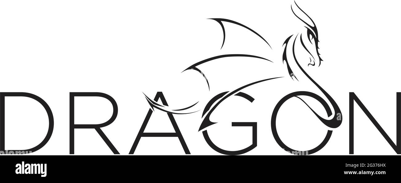 illustrazione del drago stilizzata Illustrazione Vettoriale