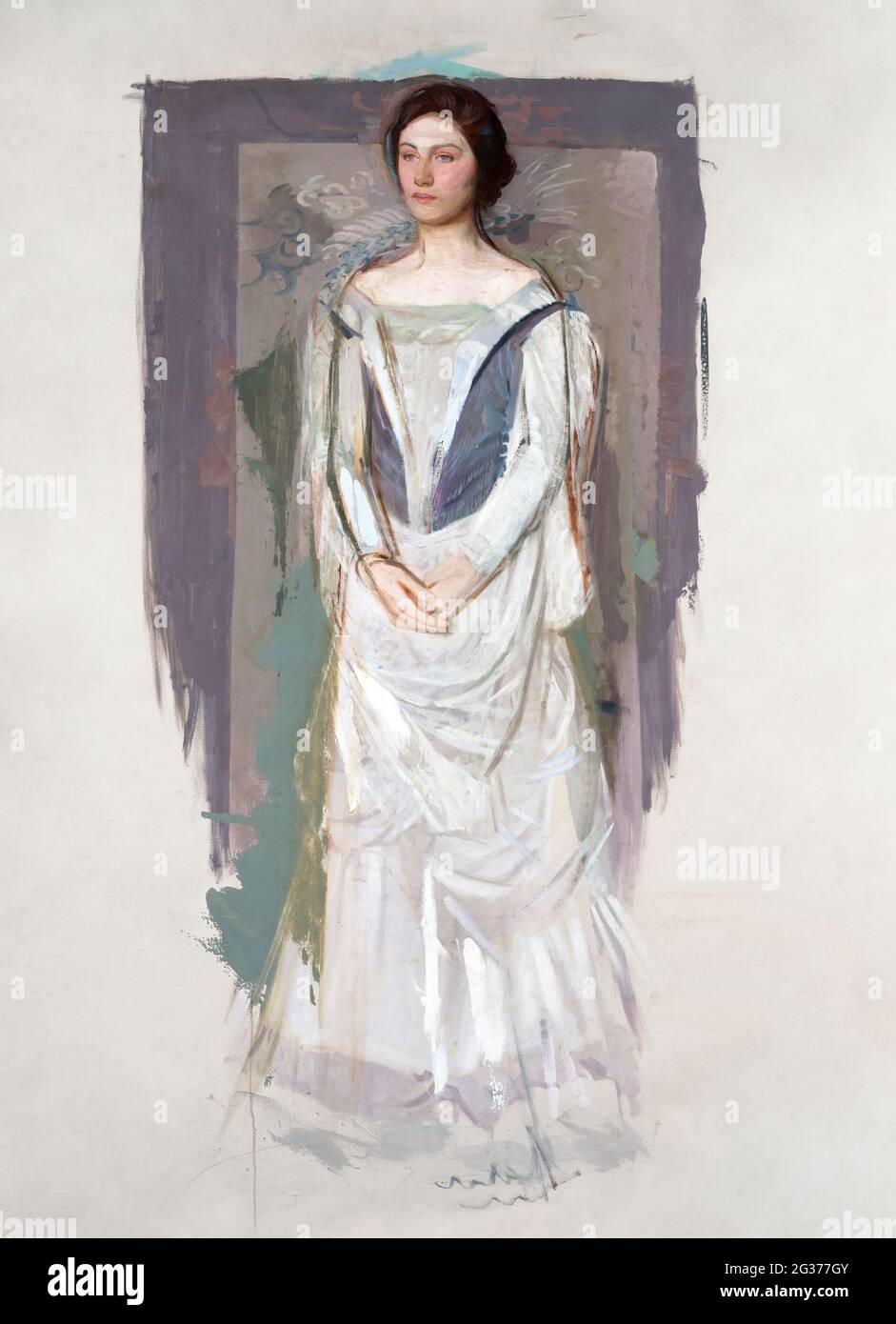 Pittura in piedi Donna in alta risoluzione di Abbott Handerson Thayer (1849-1921). Foto Stock