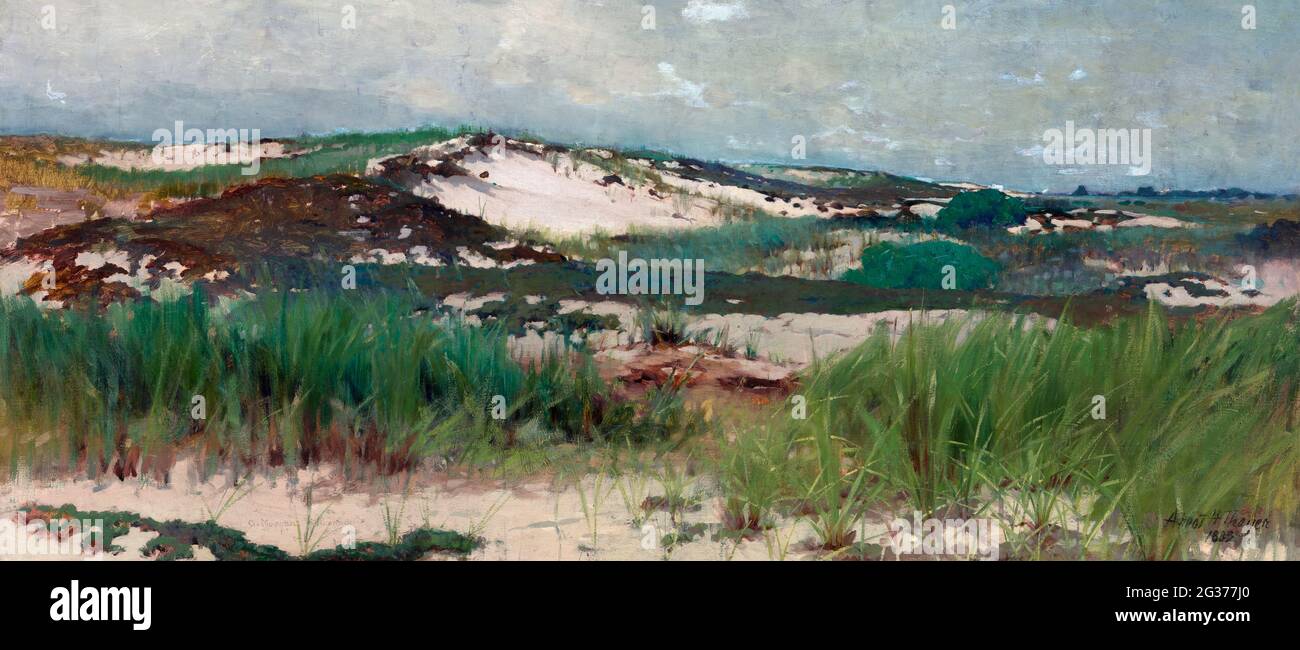 Nantucket Sand Dune (ca.1890) dipinto ad alta risoluzione di Abbott Handerson Thayer e C. Morgan McIlhenney. Foto Stock
