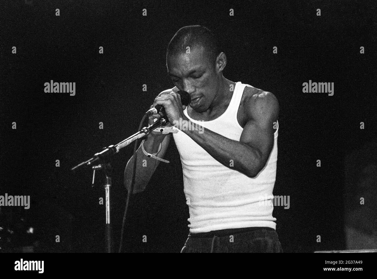 Tricky al festival di Glastonbury 1998, Somerset, Inghilterra, Regno Unito. Foto Stock