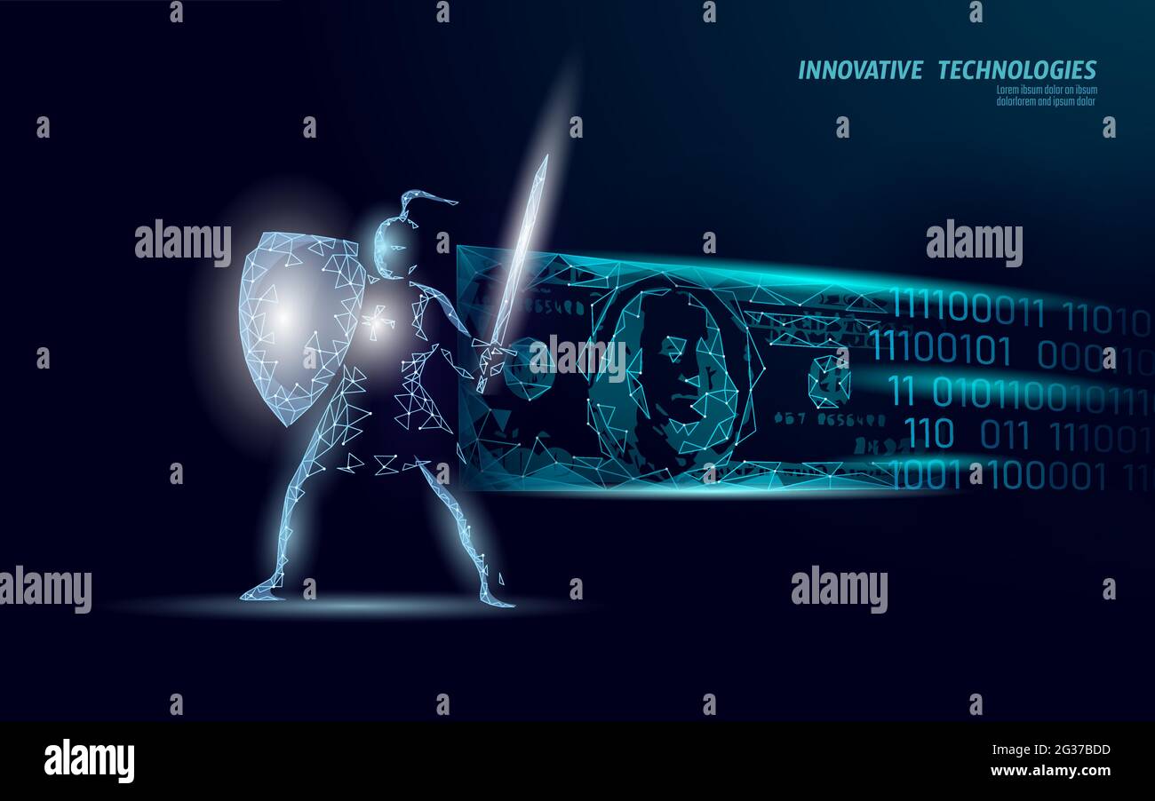 Moneta di banconote criptovaluta digitale web online. Tecnologia per lo scambio di informazioni su caselle di denaro. Internet astratto blu pagamento elettronico Illustrazione Vettoriale