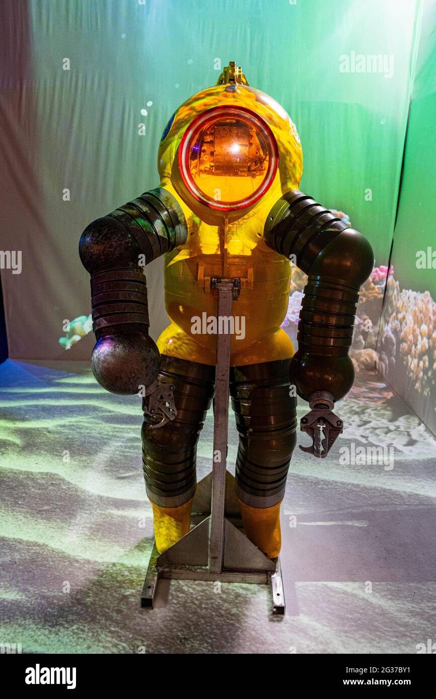 Robot subacqueo, Norwegian Petroleum Museum, Stavanger, Norvegia Foto Stock