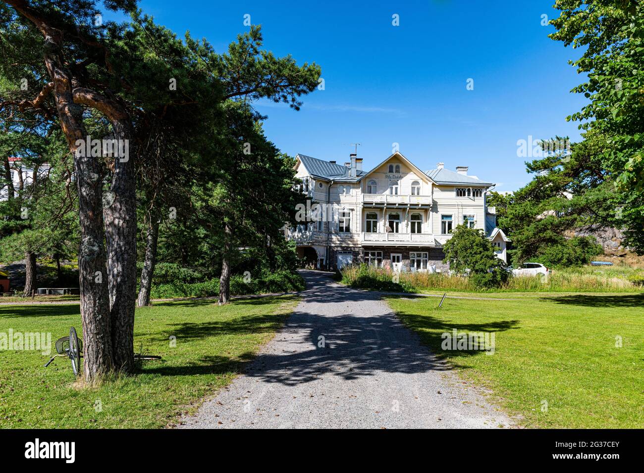 Villa in legno, Hanko, Finlandia meridionale Foto Stock