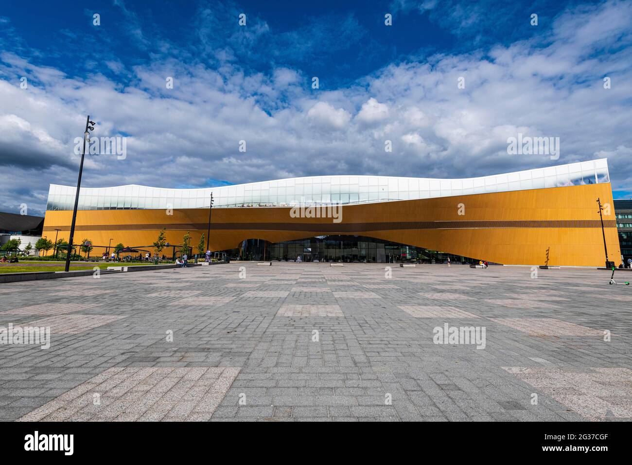 Biblioteca centrale Oodi, Helsinki, Finlandia Foto Stock