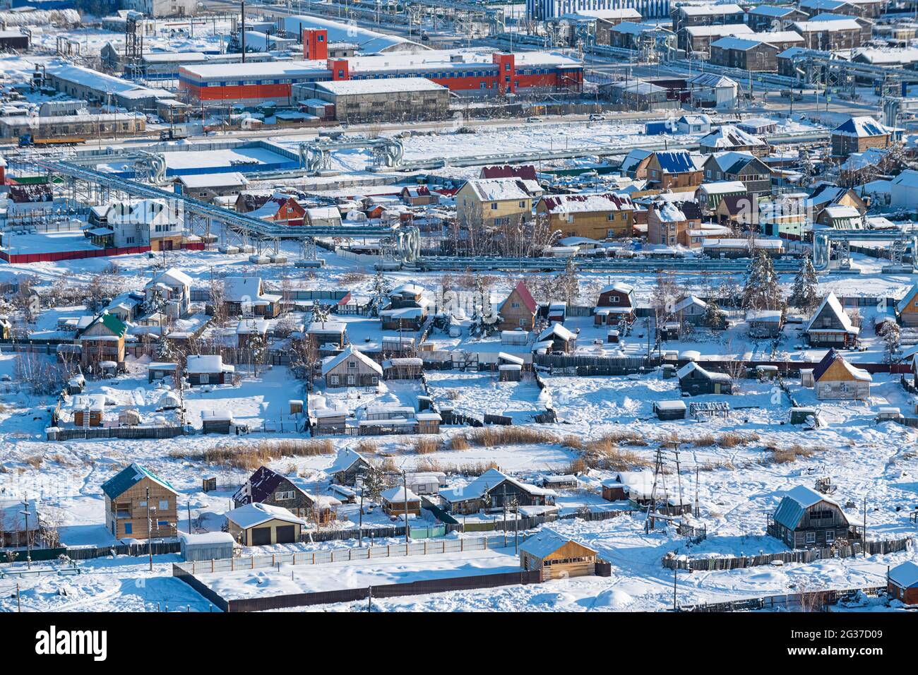 Vista su Yakutsk, Sakha Republic, Russia Foto Stock