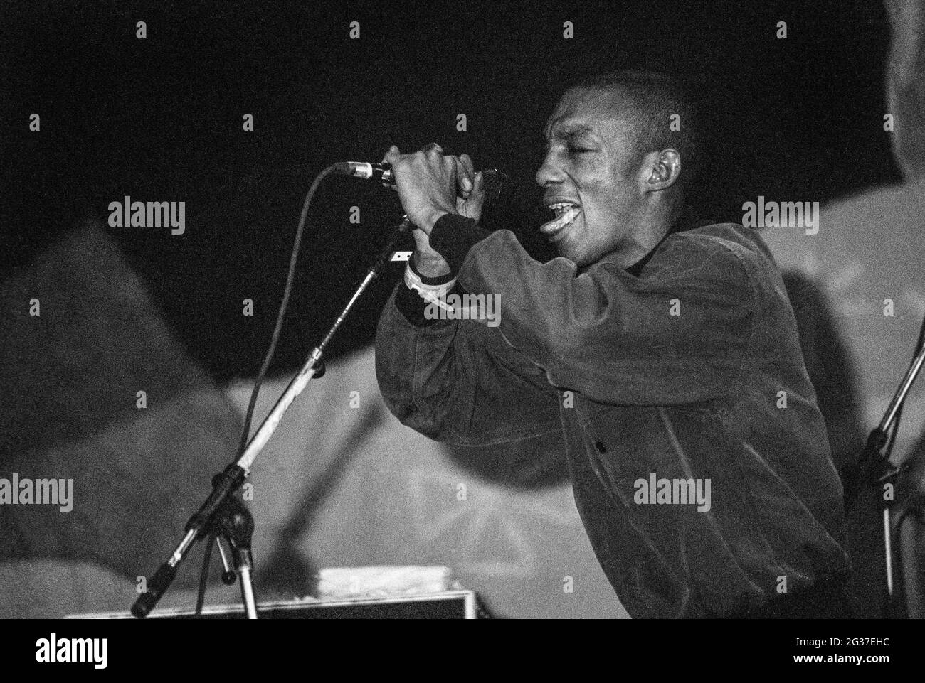 Tricky al festival di Glastonbury 1998, Somerset, Inghilterra, Regno Unito. Foto Stock