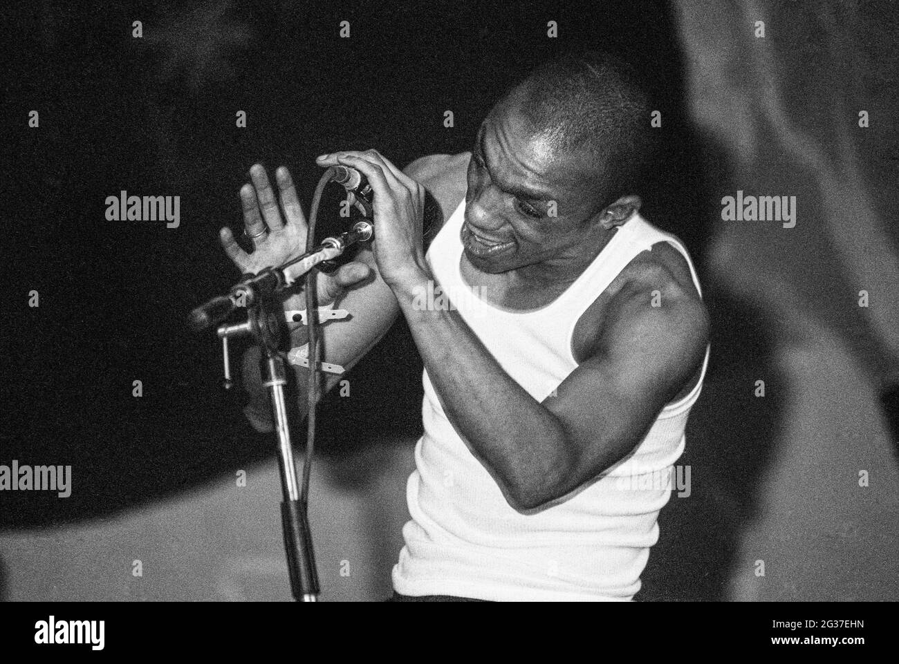 Tricky al festival di Glastonbury 1998, Somerset, Inghilterra, Regno Unito. Foto Stock