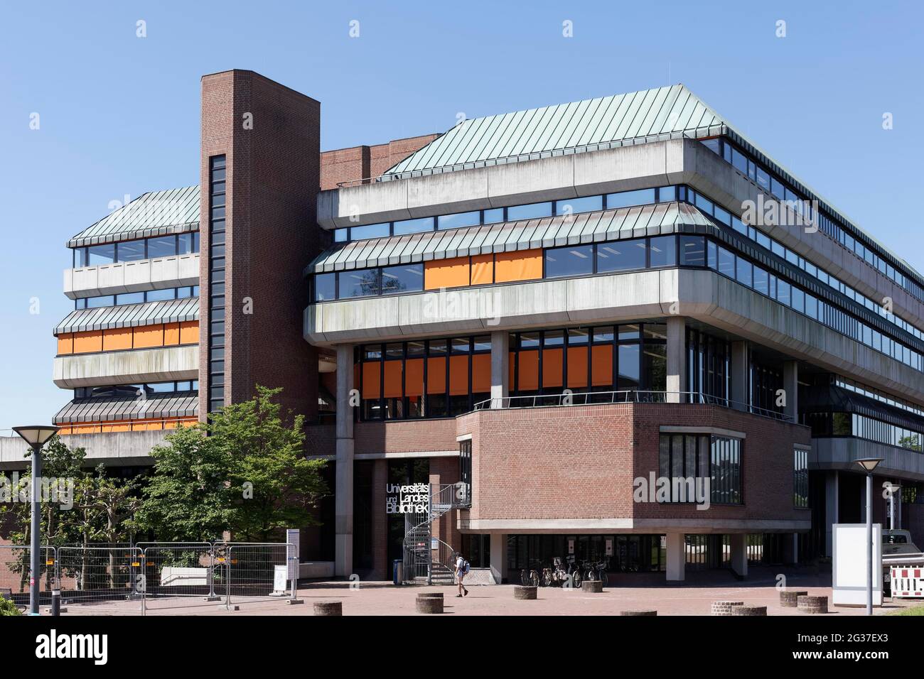 Università e Biblioteca di Stato, Campus della Heinrich Heine University Duesseldorf, HU, Nord Reno-Westfalia, Germania Foto Stock