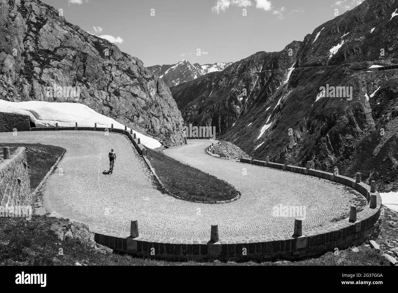 Svizzera, Tour de Suisse, Passo del Gottardo (Tremola) Foto Stock