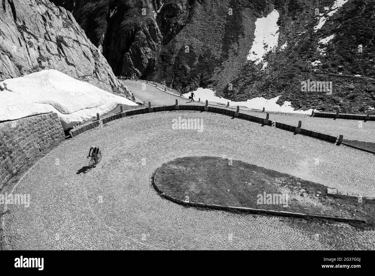 Svizzera, Tour de Suisse, Passo del Gottardo (Tremola) Foto Stock