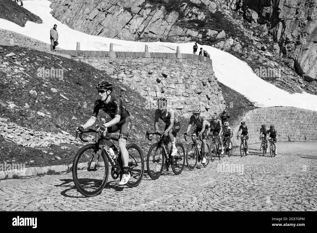 Svizzera, Tour de Suisse, Passo del Gottardo (Tremola) Foto Stock