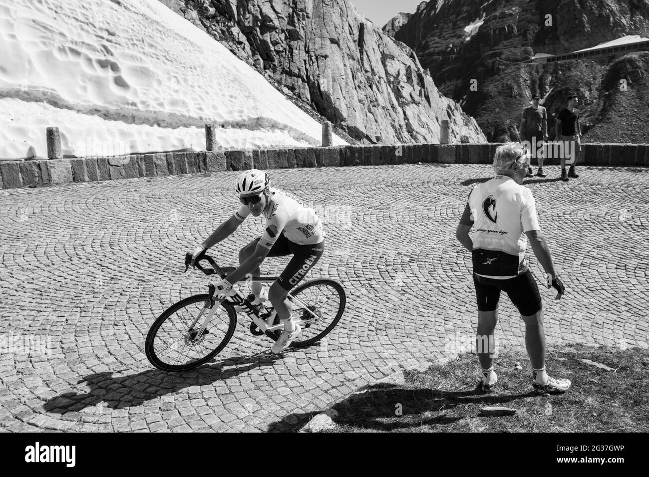 Svizzera, Tour de Suisse, Passo del Gottardo (Tremola) Foto Stock