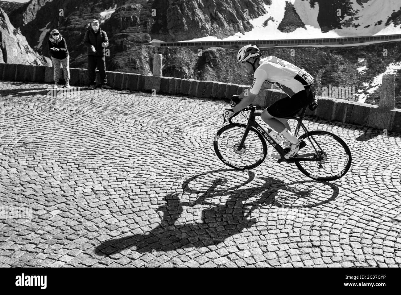 Svizzera, Tour de Suisse, Passo del Gottardo (Tremola) Foto Stock