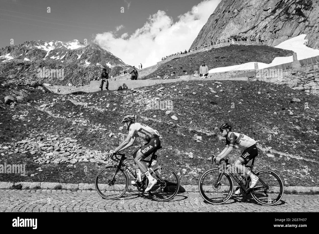 Svizzera, Tour de Suisse, Passo del Gottardo (Tremola) - Marcus Burghardt Foto Stock