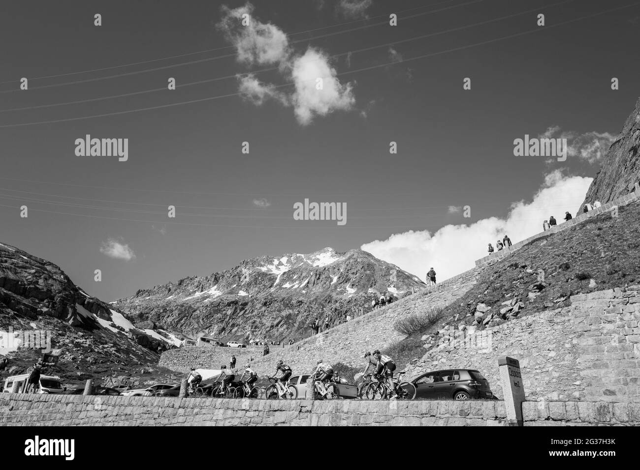 Svizzera, Tour de Suisse, Passo del Gottardo (Tremola) Foto Stock