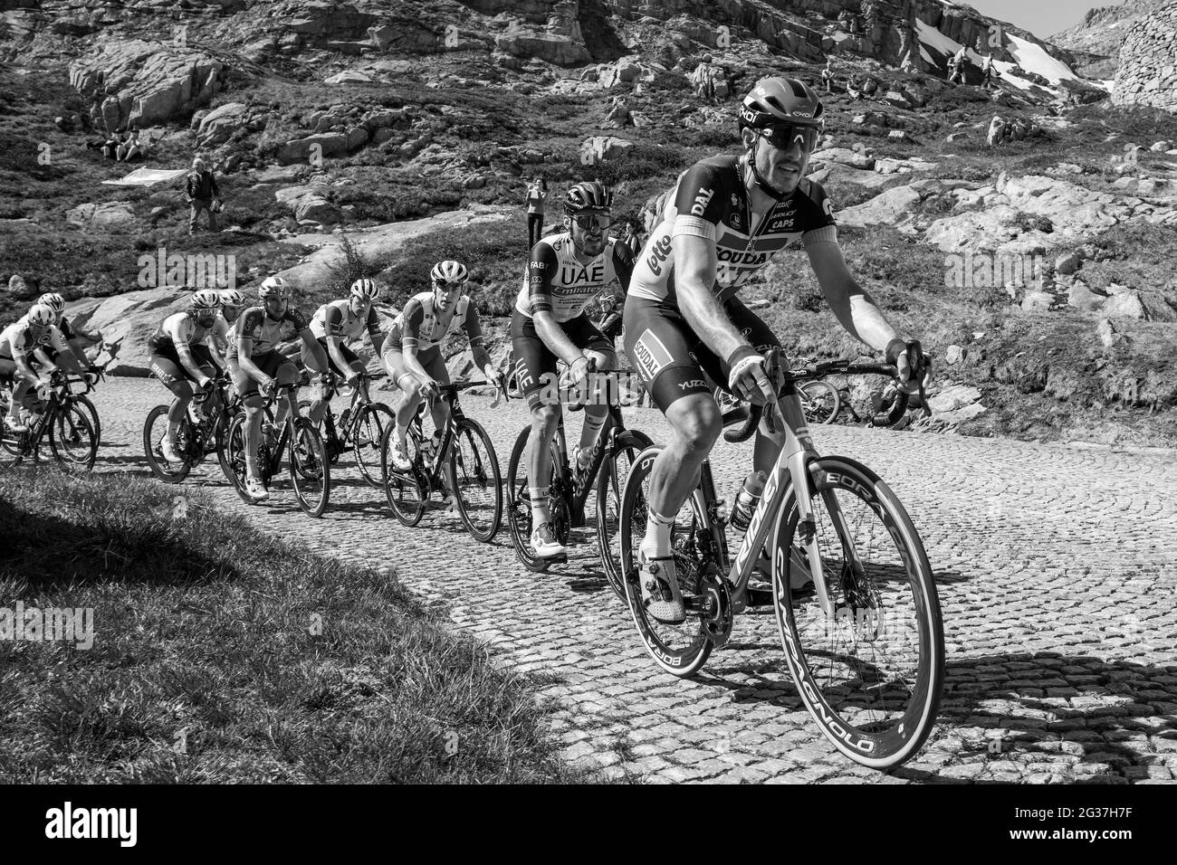 Svizzera, Tour de Suisse, Passo del Gottardo (Tremola) Foto Stock