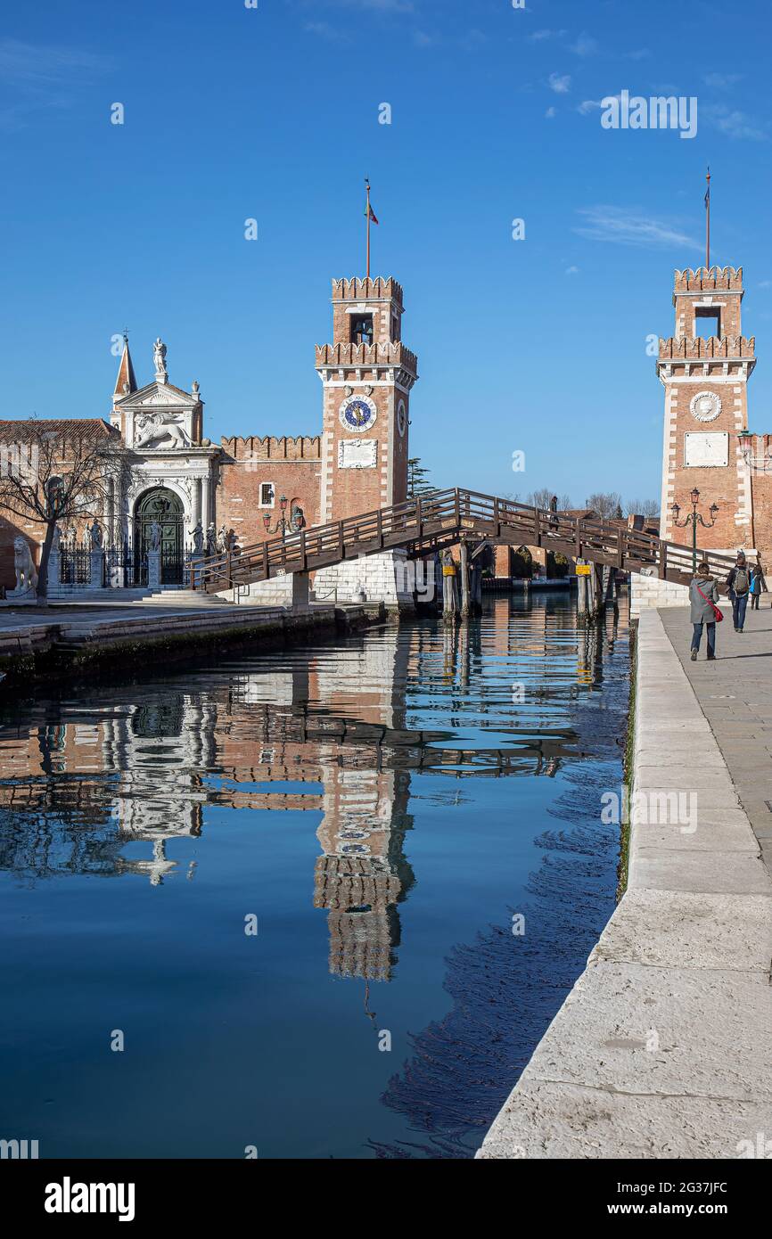 Arsenale Venezia Italia Foto Stock
