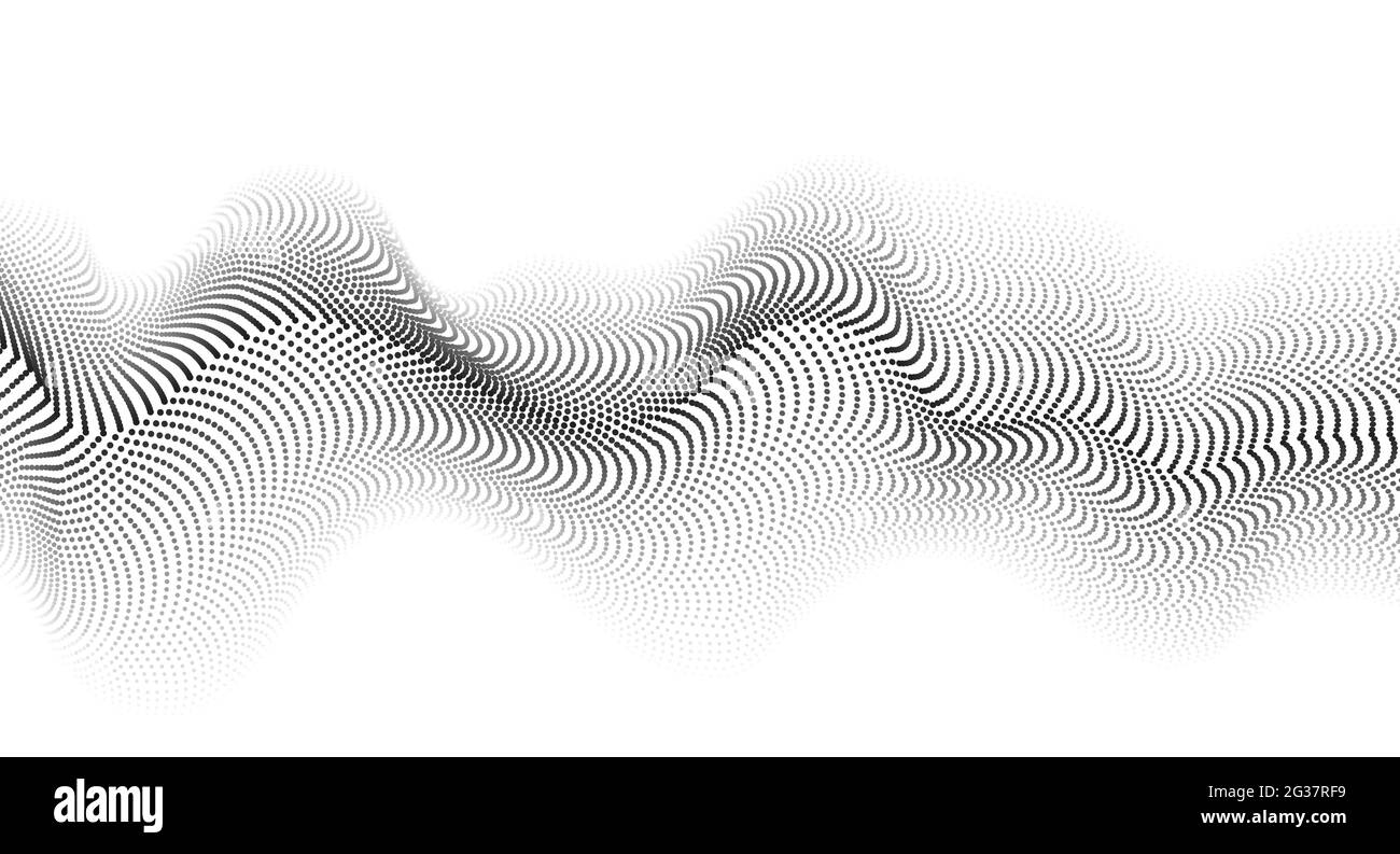 Vettore astratto sfondo con onda astratta nera Illustrazione Vettoriale