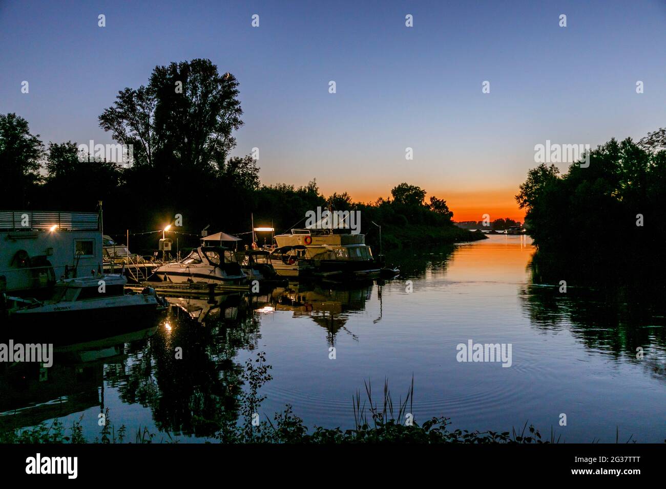 Port Paradiseshafen a Lorick al chilometro Reno 749 Foto Stock