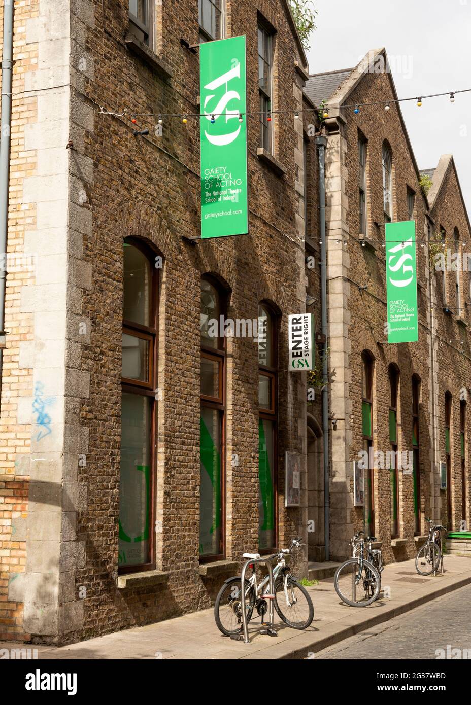 La scuola di Gaety di recitare alla Scuola nazionale di teatro dell'Irlanda in Essex St W, Dublino, Irlanda Foto Stock