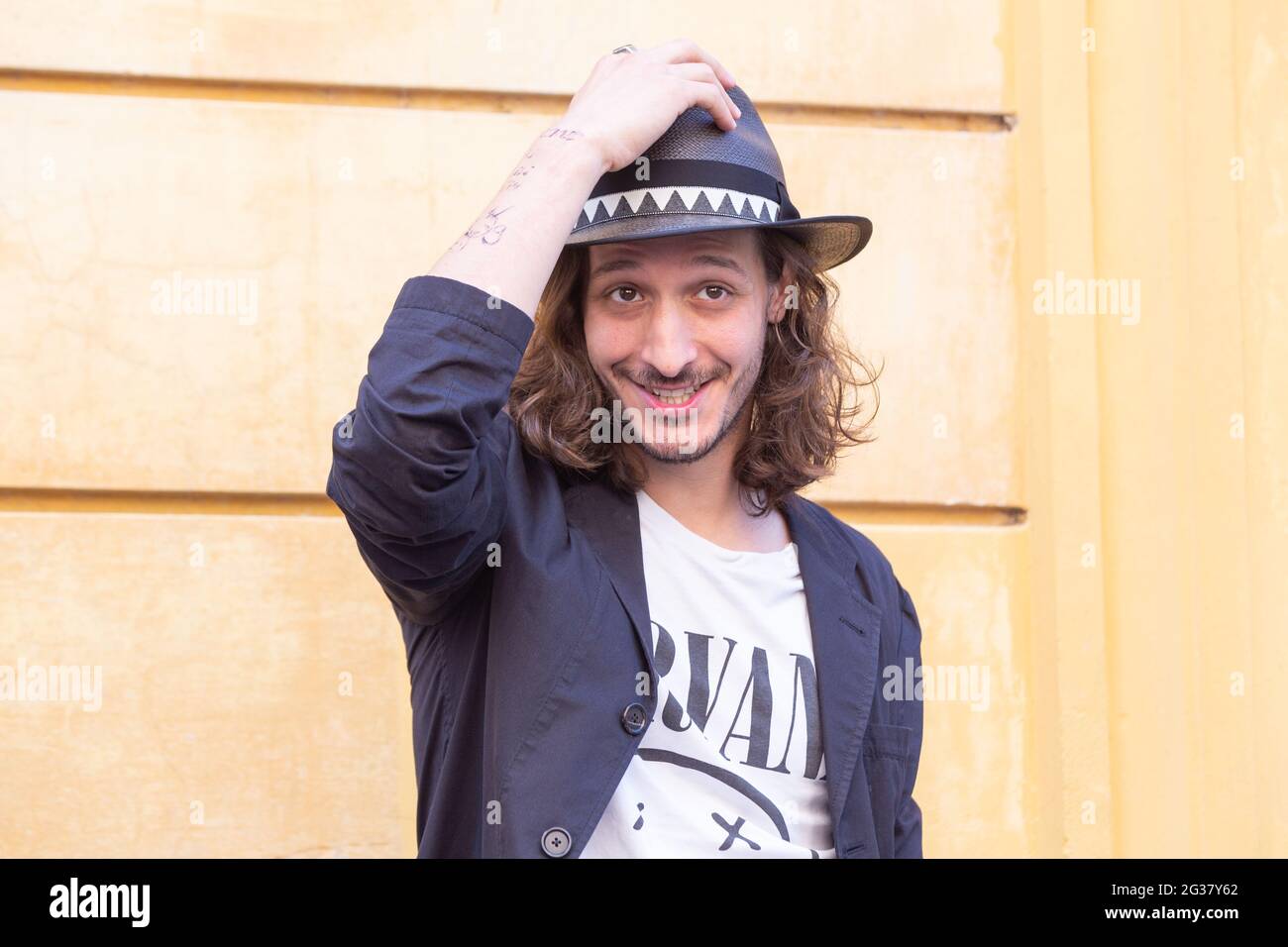 Roma, Italia. 14 Giugno 2021. Dario Aita durante la fotocellula del film italiano 'il giorno e la Notte' a Roma presso 'Scena - spazio Cinema, Eventi e nuove Arti' (Foto di Matteo Nardone/Pacific Press) Credit: Pacific Press Media Production Corp./Alamy Live News Foto Stock