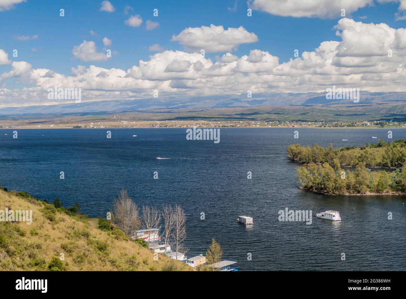 Lago artificiale di Los Molinos vicino a Cordoba, Argentina Foto Stock