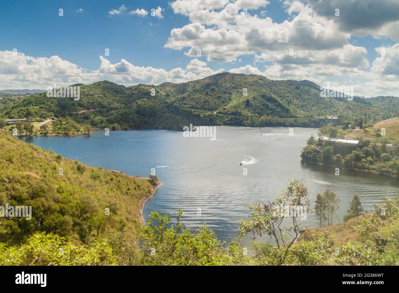 Lago artificiale di Los Molinos vicino a Cordoba, Argentina Foto Stock