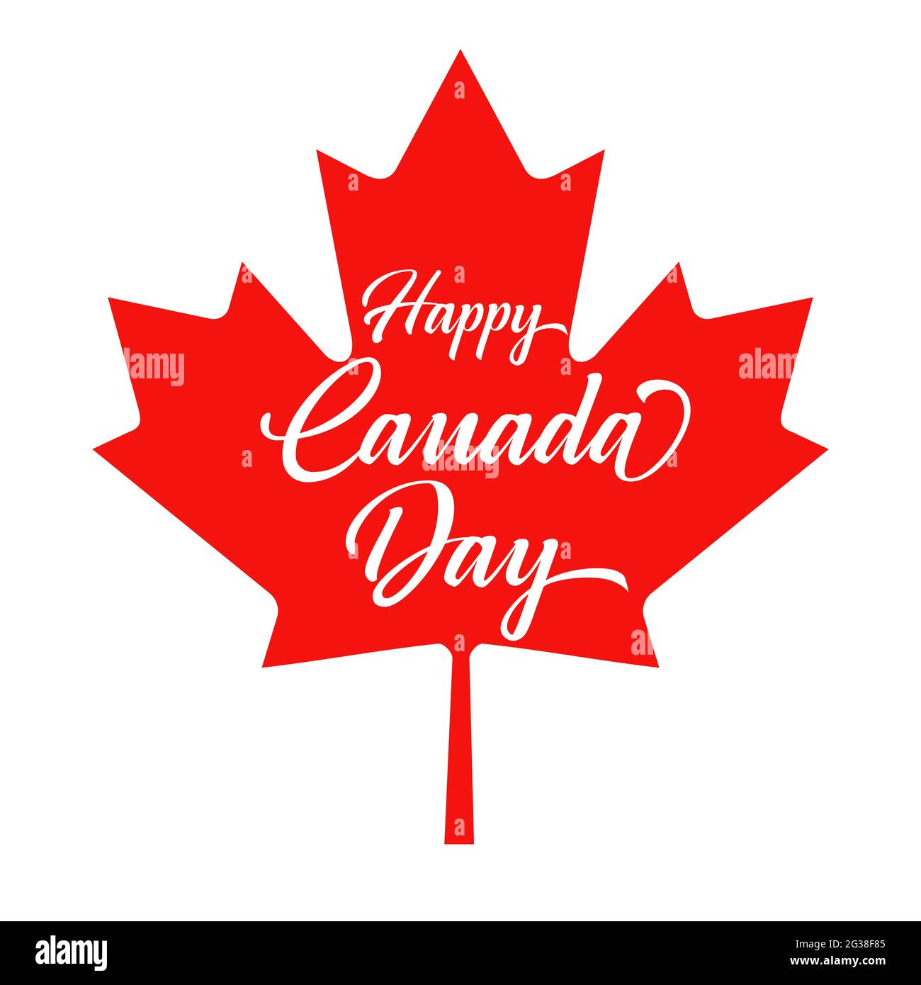 Happy Canada Day saluti creativi. Modello grafico astratto isolato. La Giornata Nazionale del Québec congrata concetto. Illustrazione Vettoriale