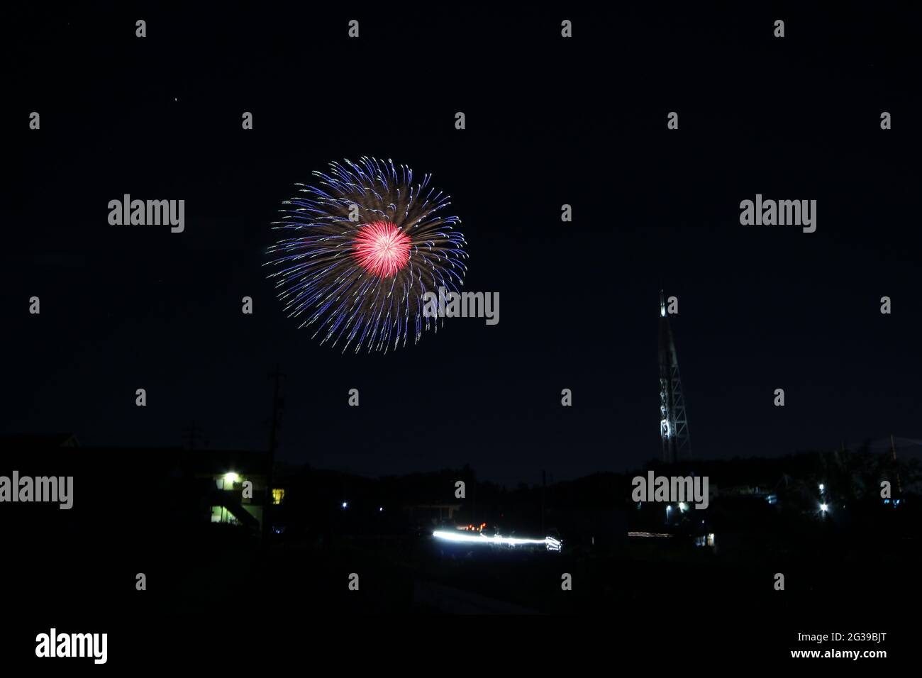 Fuochi d'artificio della città di Seto in Giappone Foto Stock