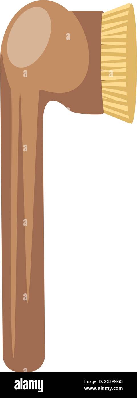 spazzola doccia in legno Illustrazione Vettoriale
